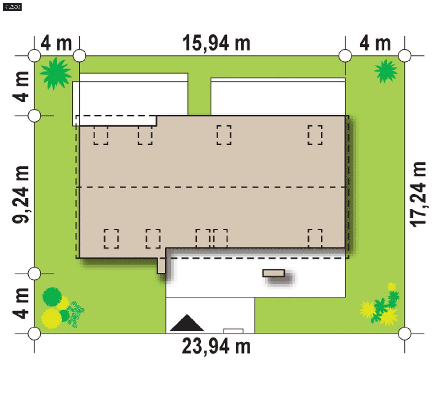 Mājas projekts  - Modernas mājas projekts ar mansardu - Z193