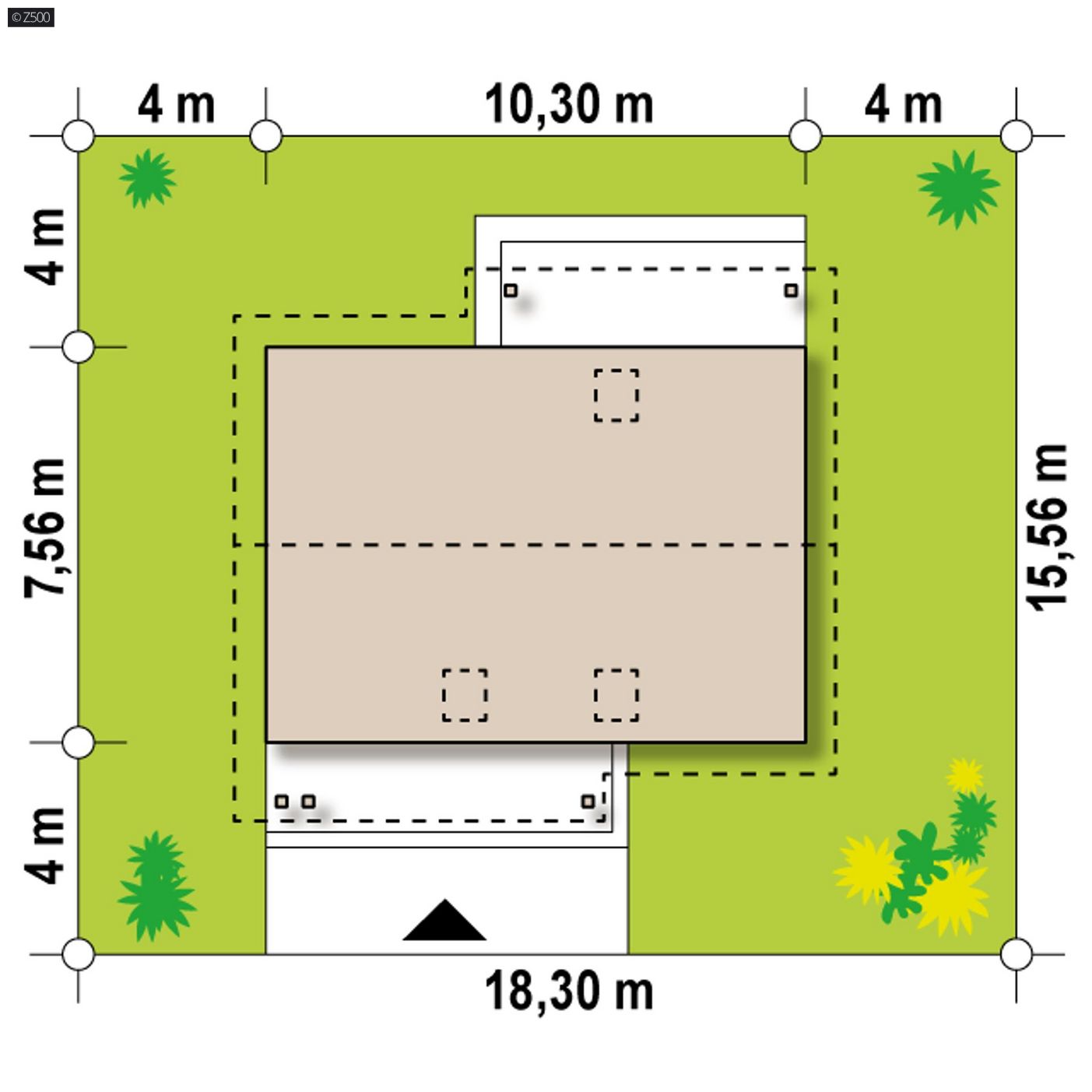 Mājas projekts  - Nelielas dzīvojamās mājas projekts ar mansardu - Z210