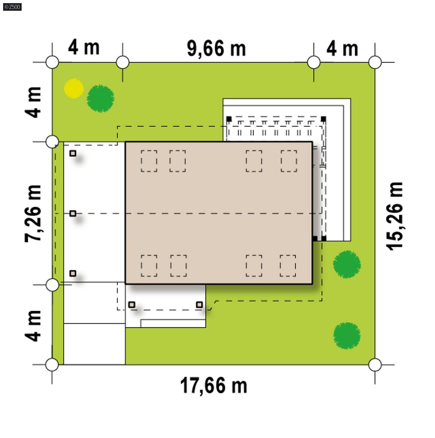Mājas projekts  - Ekonomiskas mājas projekts ar mansardu - Z216