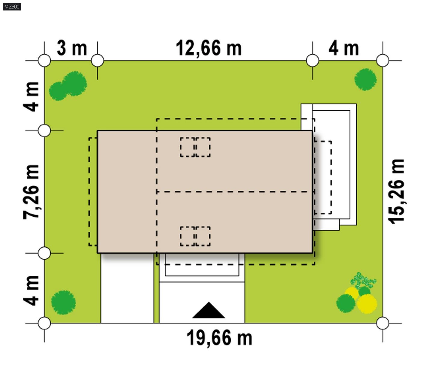 Mājas projekts  - Nelielas mājas projekts ar mansardu un garāžu - Z211 GL