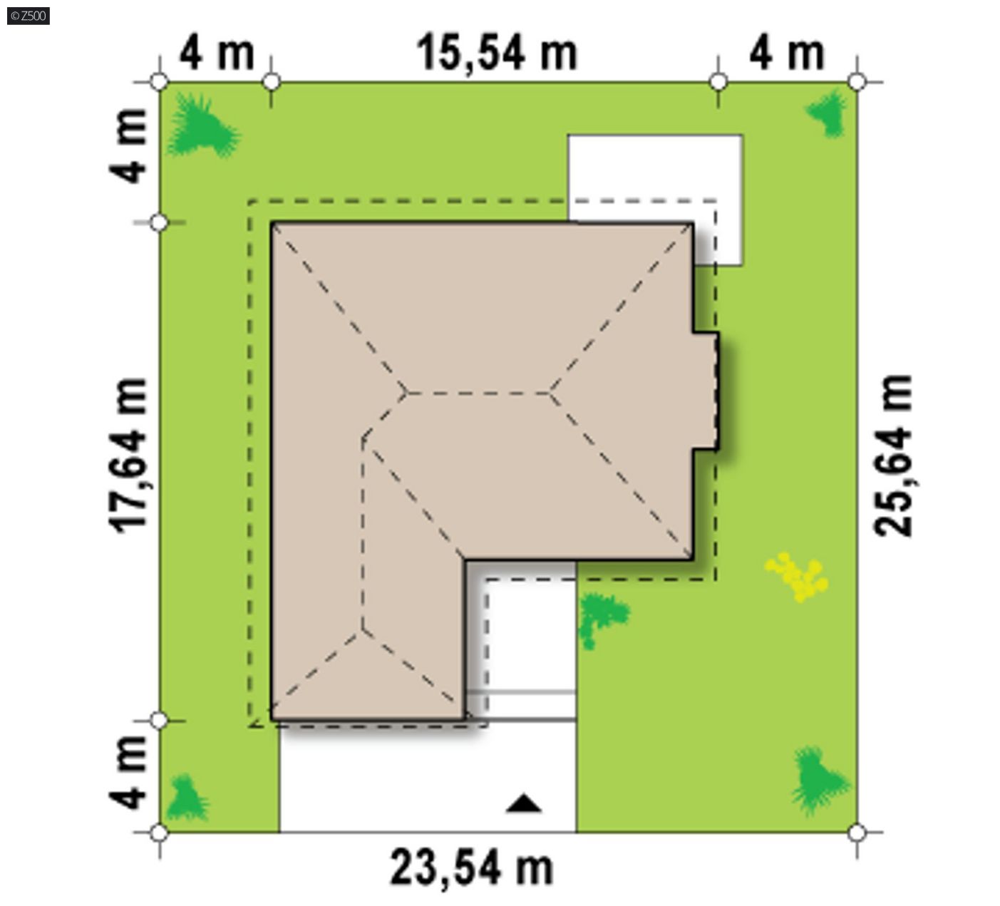 Mājas projekts  - Vienstāvu dzīvojamās mājas projekts ar garāžu 2 automašīnām - Z207 D
