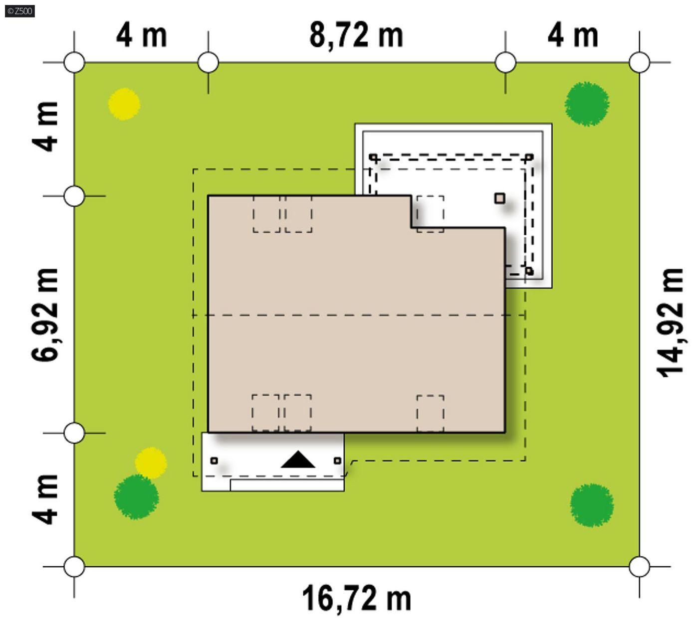 Mājas projekts  - Nelielas mājas projekts ar mansardu - Z212 D
