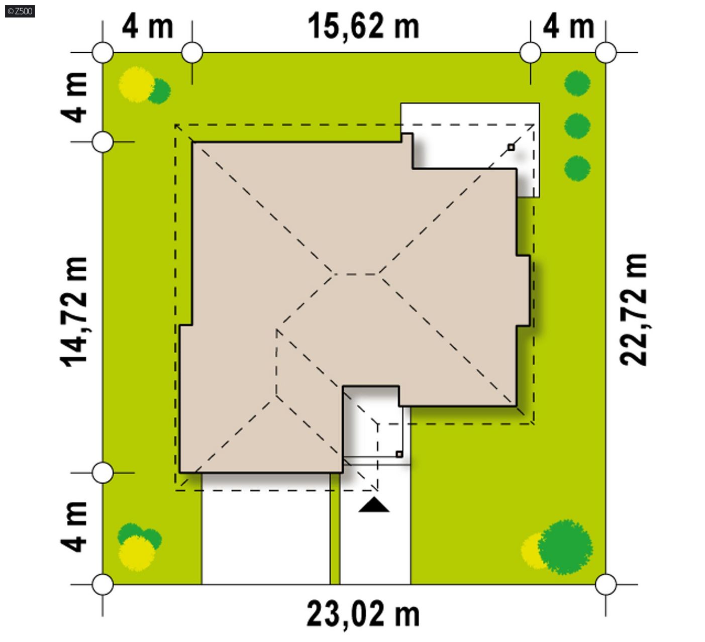Mājas projekts  - Vienstāvu mājas projekts - Z205 D