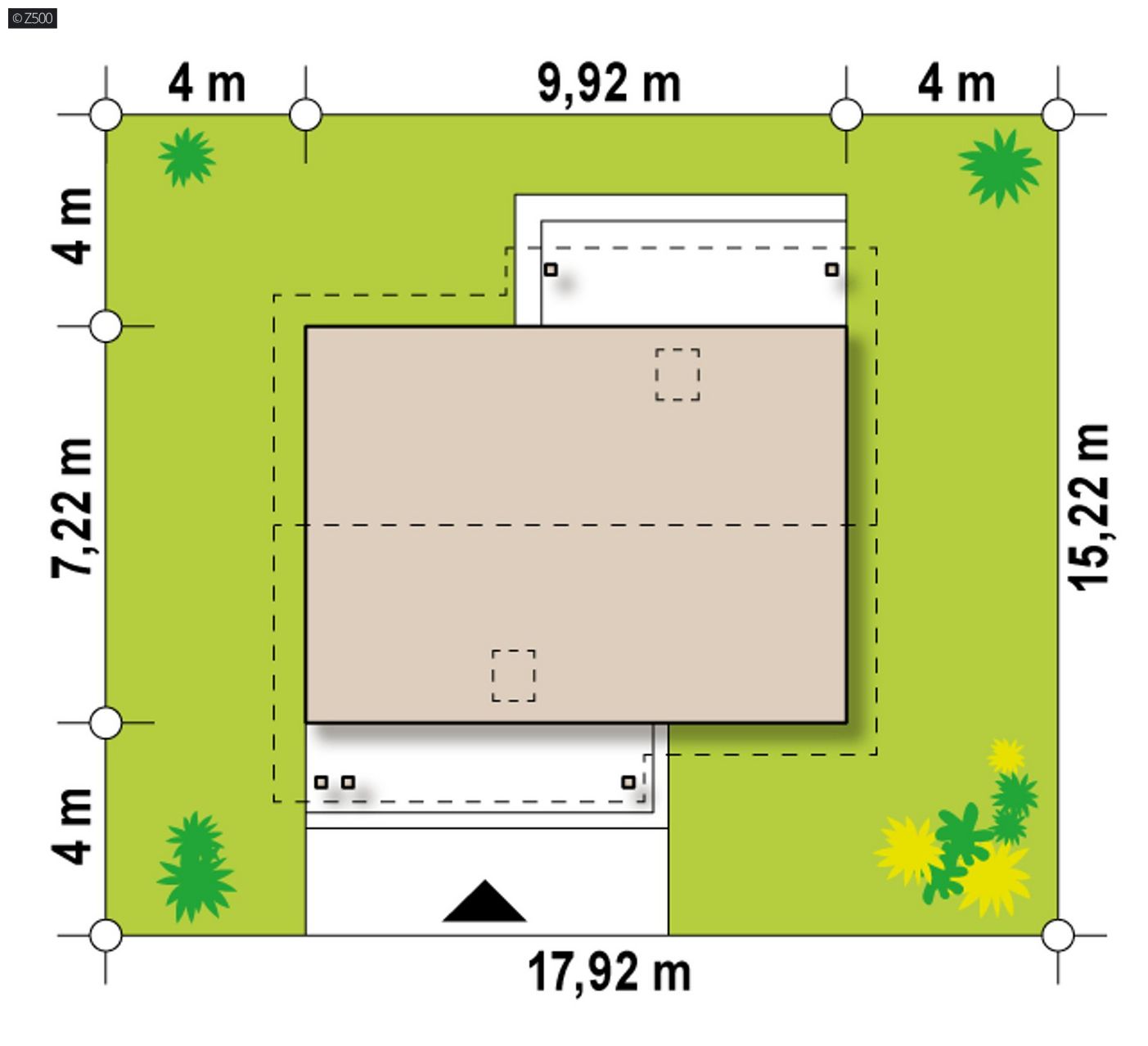 Mājas projekts  - Nelielas dzīvojamās mājas projekts ar mansardu - Z210 D v1