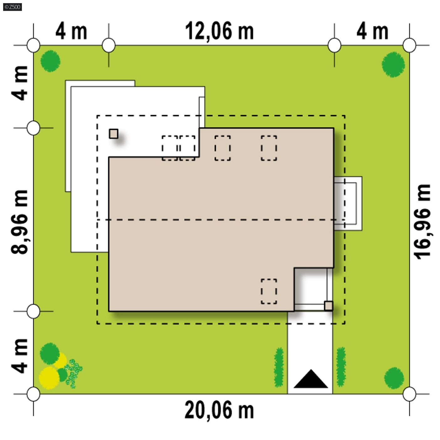 Mājas projekts  - Nelielas mājas projekts ar mansardu - Z228