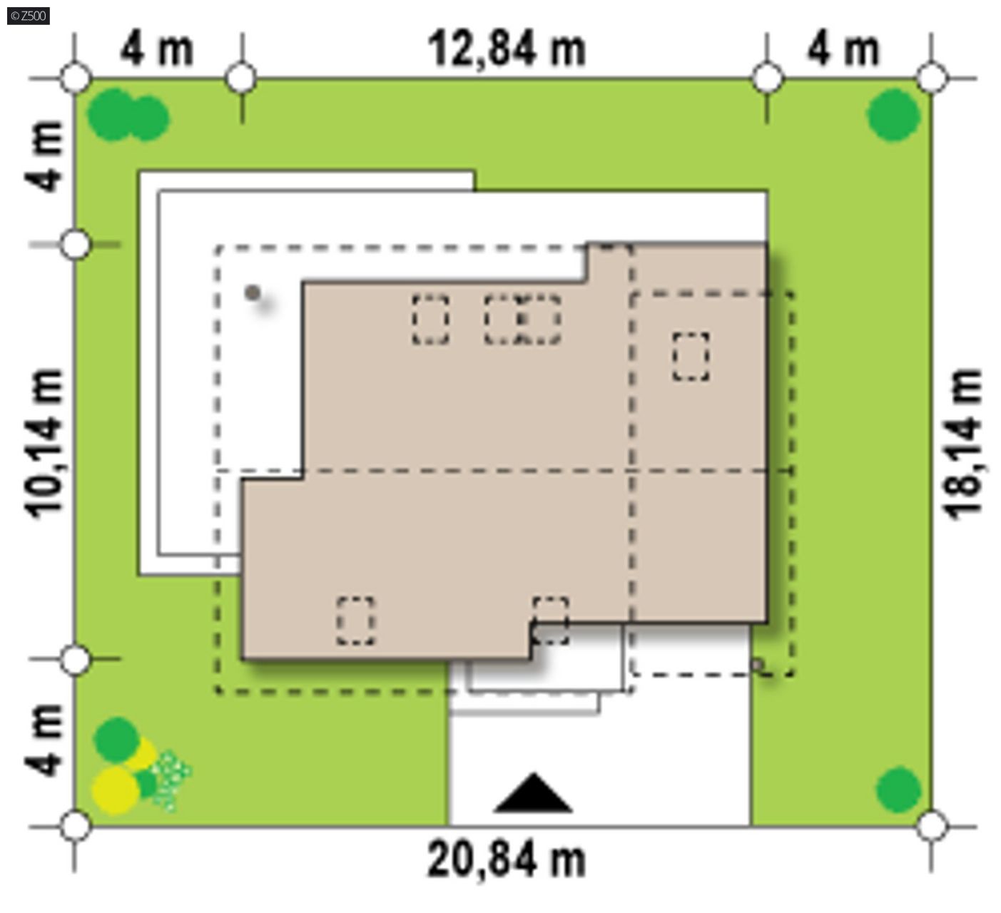 Mājas projekts  - Nelielas mājas projekts ar mansardu un garāžu - Z219
