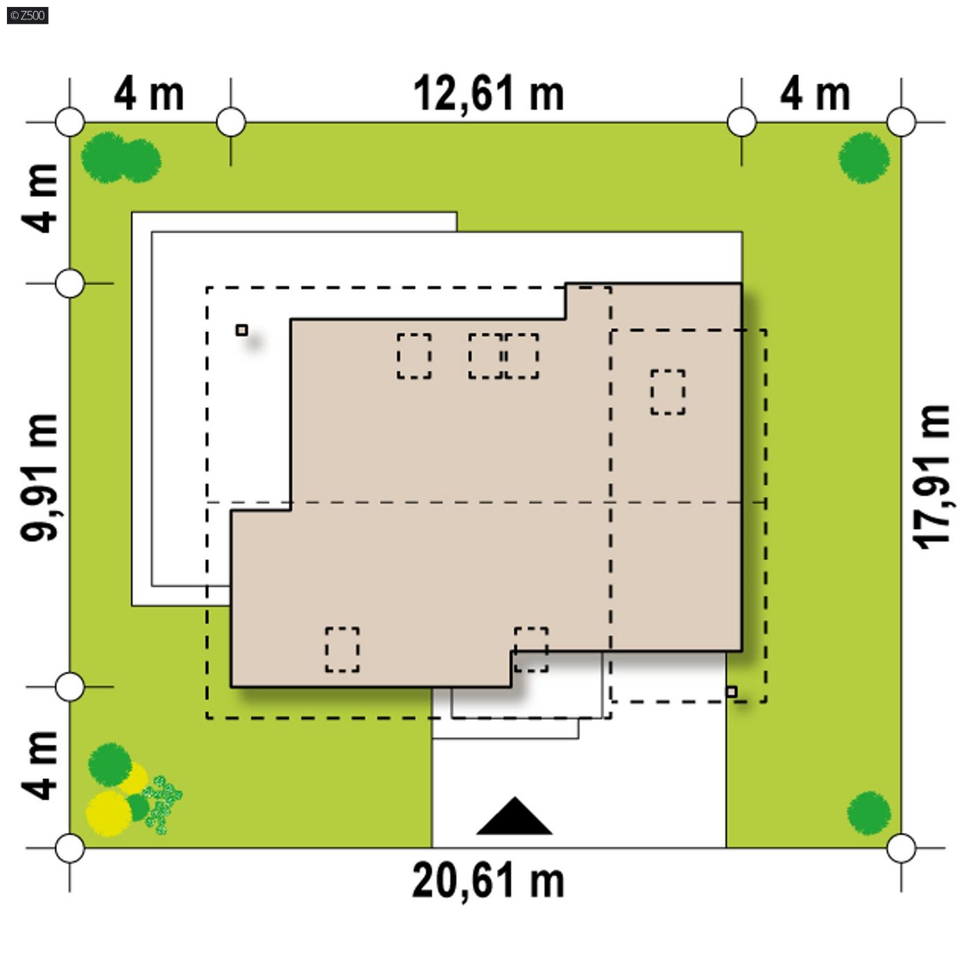 Mājas projekts  - Neliels ērtas mājas projekts ar mansardu - Z219 D