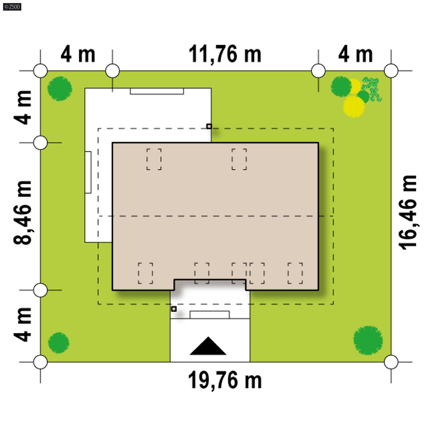 Mājas projekts  - Nelielas mājas projekts ar mansardu - Z244