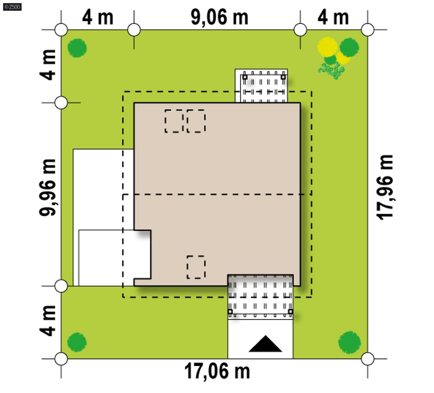 Mājas projekts  - Nelielas mājas projekts ar mansardu - Z248