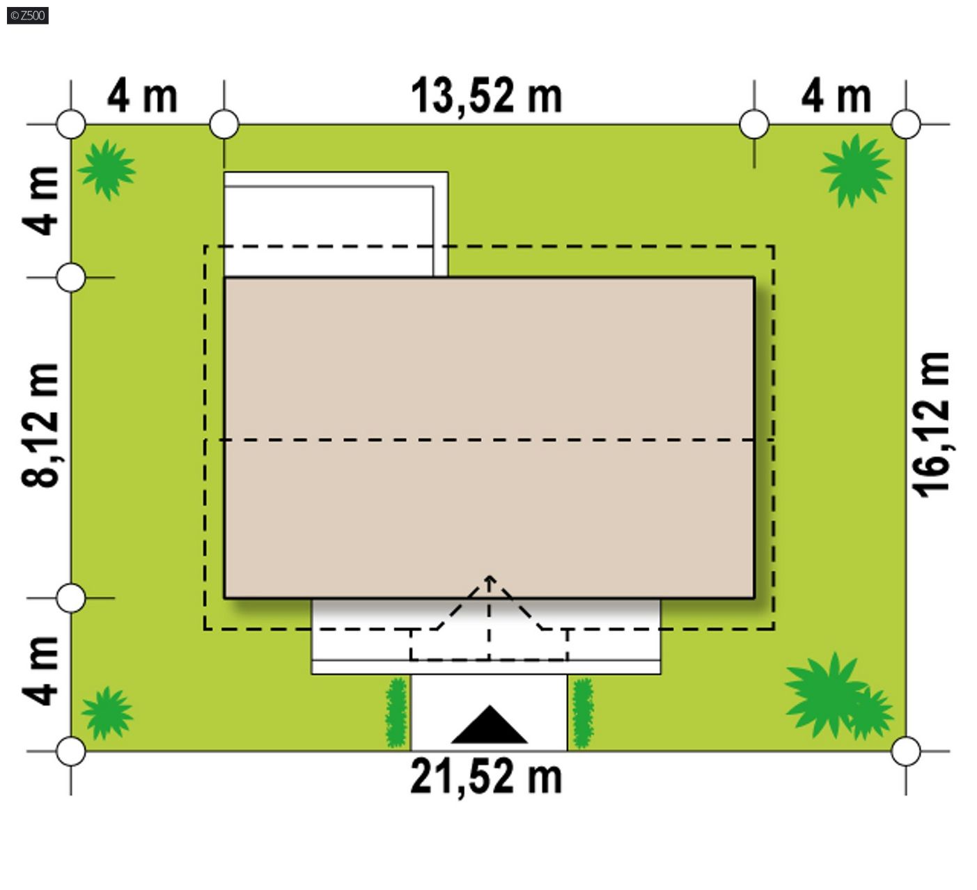 Mājas projekts  - Vienstāva mājas projekts - Z241 D