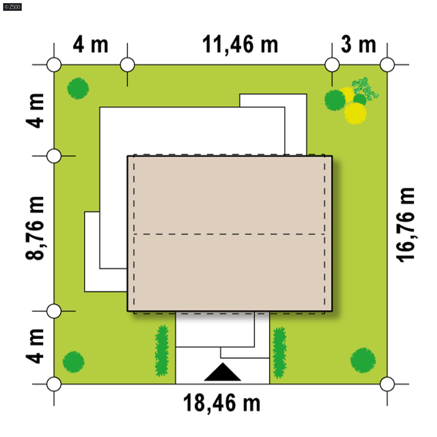 Gotowy projekt domu  - Mały, parterowy dom z jasnym wnętrzem otwartym na ogród, dwie wersje kuchni.