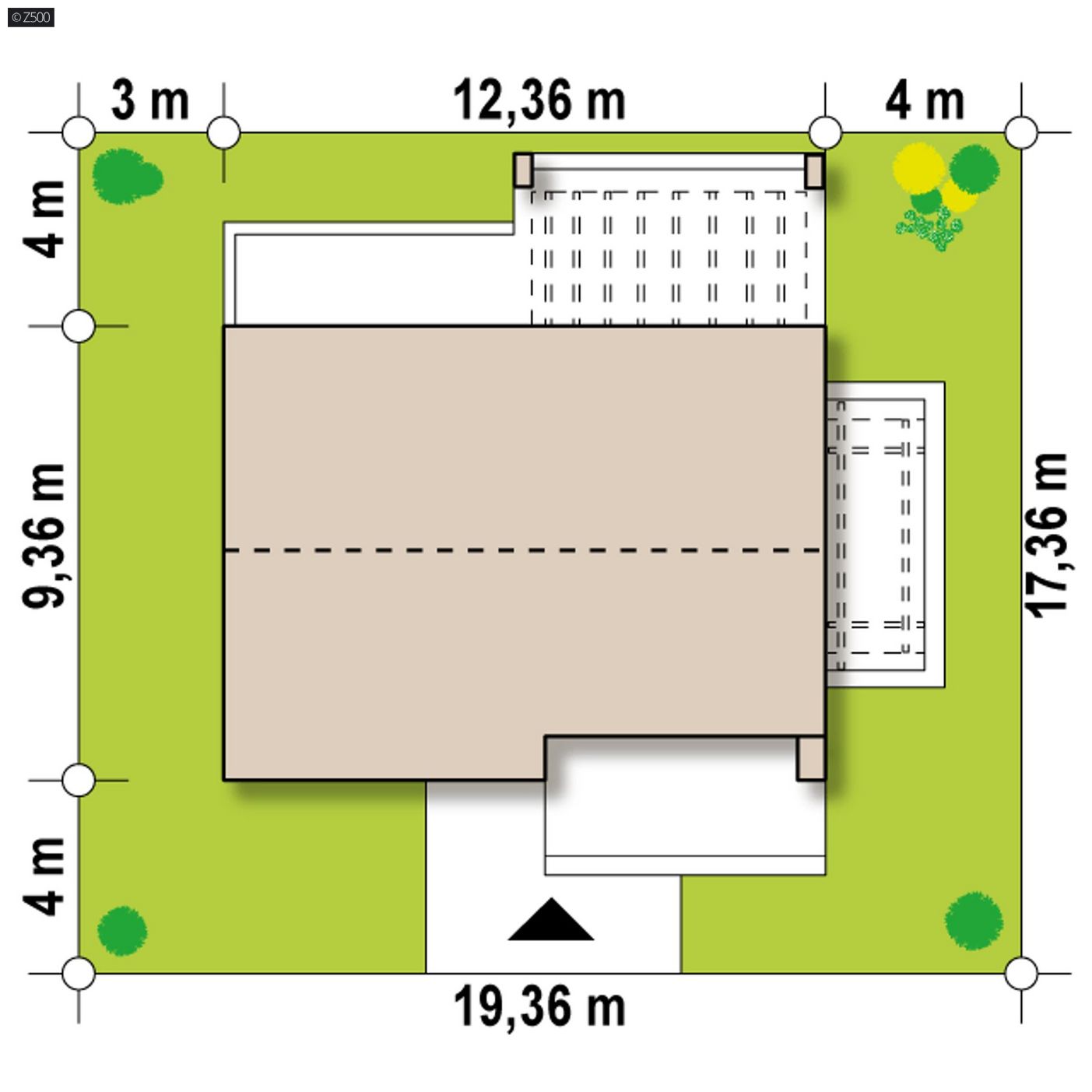 Mājas projekts  - Vienstāvu mājas projekts ar siltumsūkni un grīdas apsildi - Z256 pc