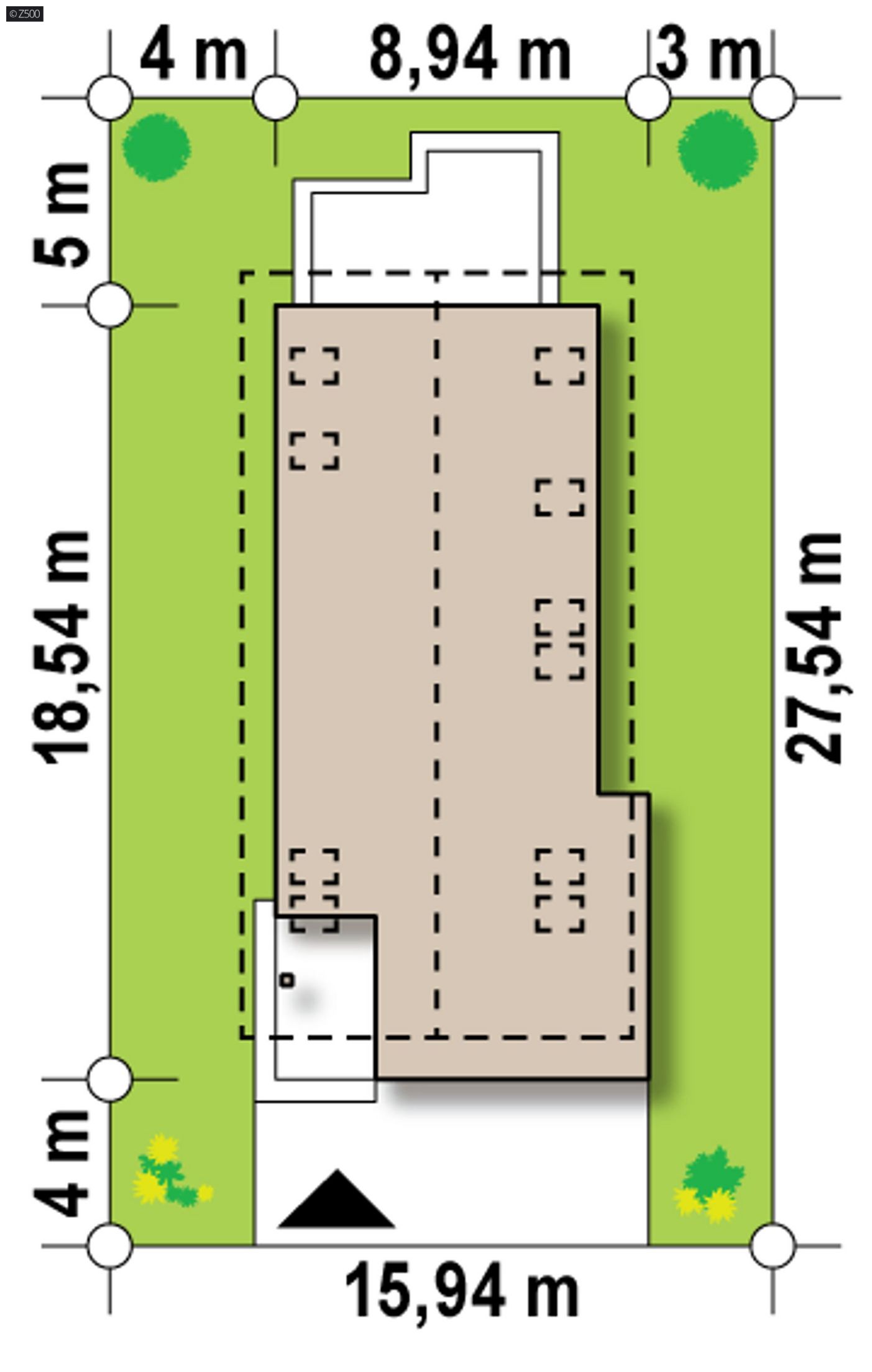 Mājas projekts  - Mājas projekts ar mansardu un garāžu 2 automašīnām - Z294