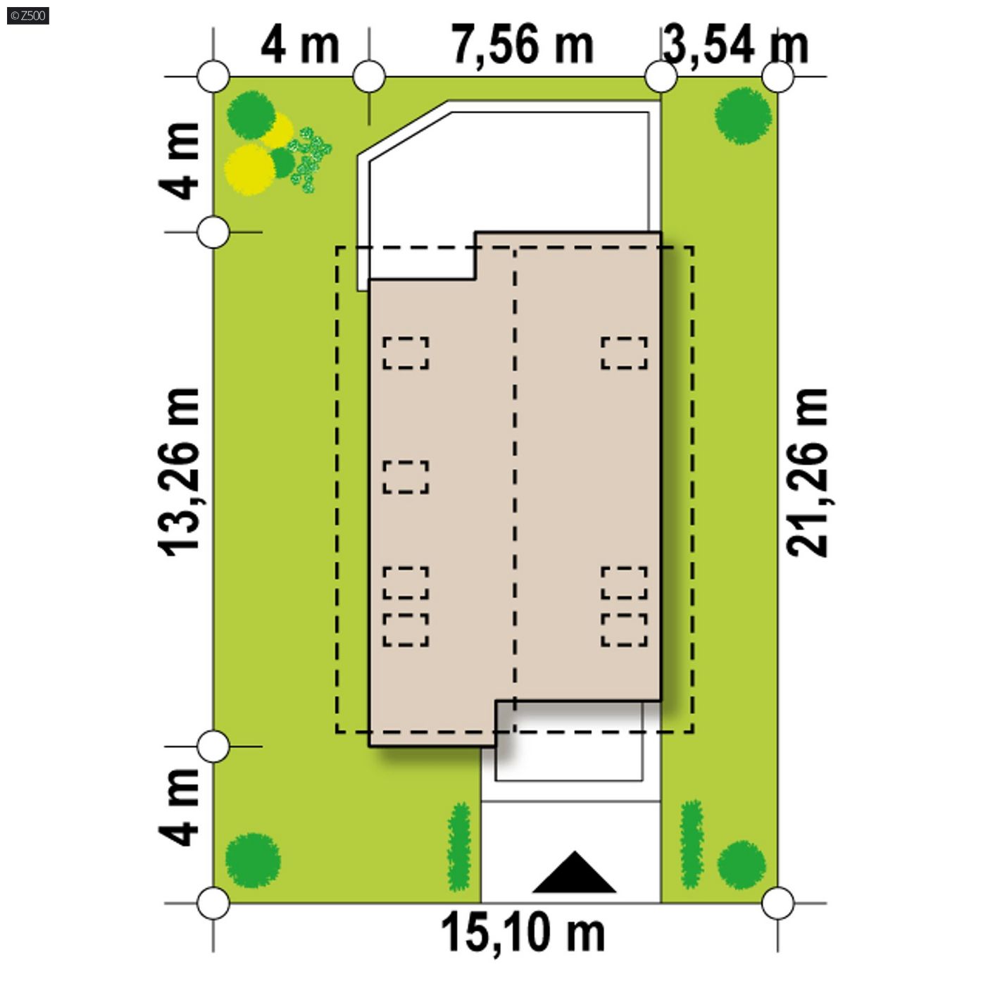 Mājas projekts  - Mājas projekts ar mansardu - Z296