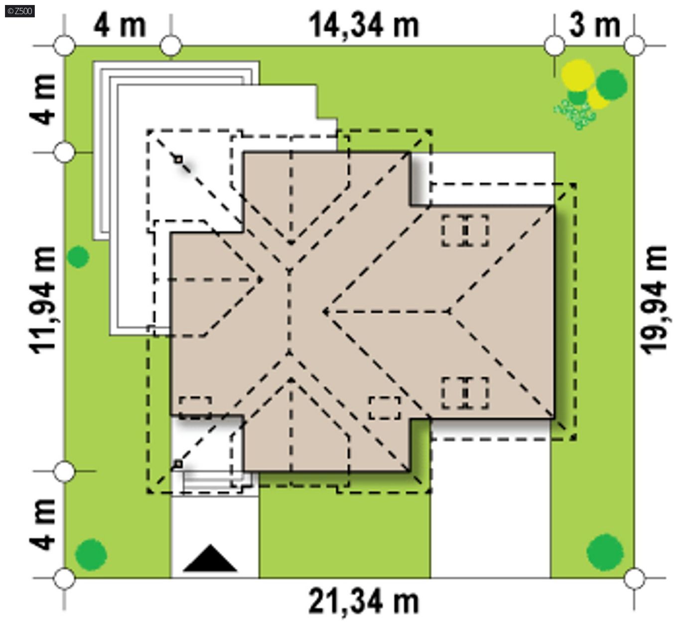 Mājas projekts  - Ģimenes mājas projekts ar garāžu - Z284