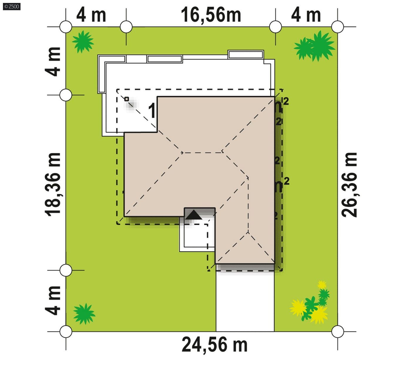 Mājas projekts  - Vienstāvu mājas projekta standarta versija - Z301 NF40