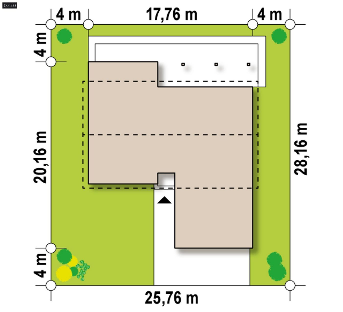 Mājas projekts  - Modernas vienstāvu mājas projekts ar garāžu - Z312