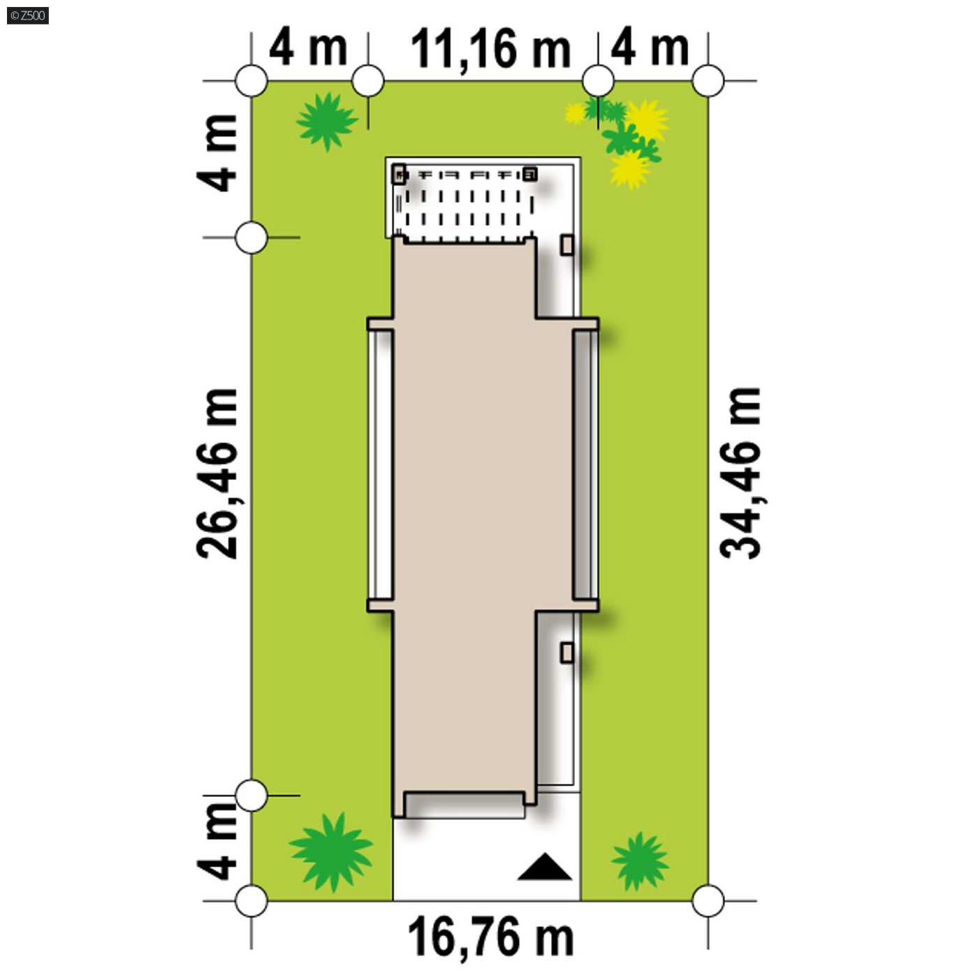 Mājas projekts  - Nelielas mājas projekts ar garāžu - Z330