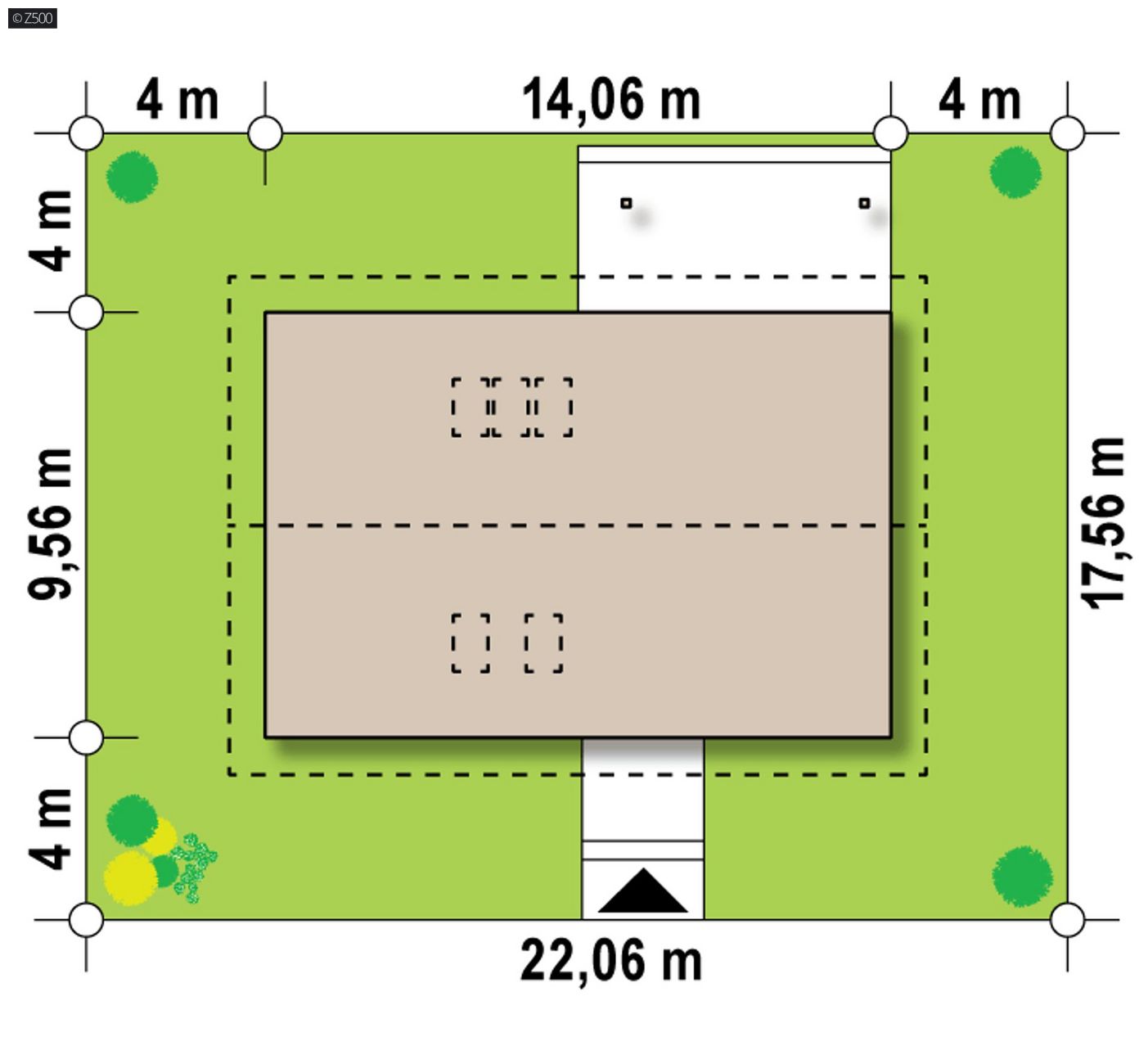 Mājas projekts  - Modernas mājas projekts ar mansardu - Z336
