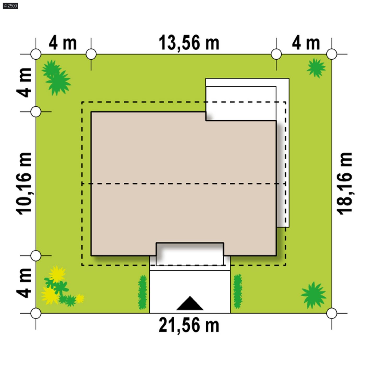 Mājas projekts  - Nelielas vienstāvu mājas projekts - Z334