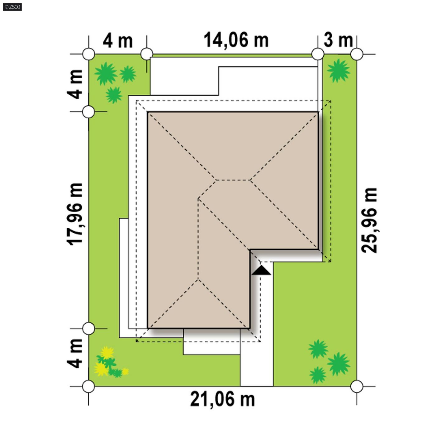 Mājas projekts  - Vienstāvu mājas projekts - Z317