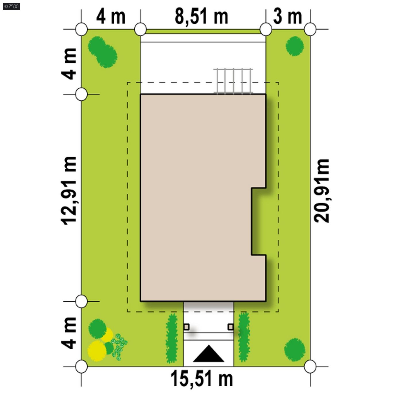 Mājas projekts  - Vienstāva mājas projekts - Z329 D
