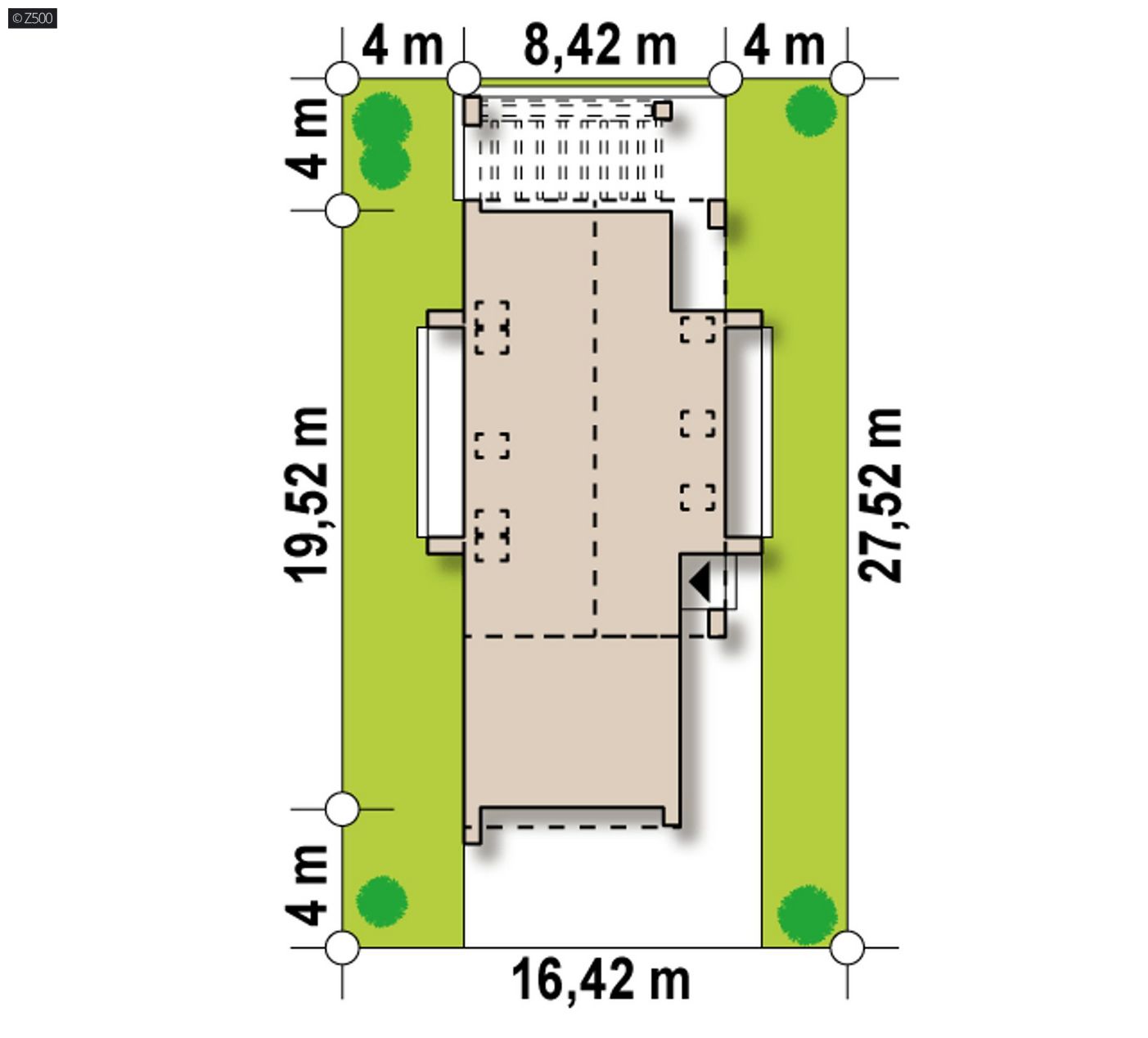 Mājas projekts  - Nelielas mūsdienu mājas projekts ar garāžu - Z330 D P