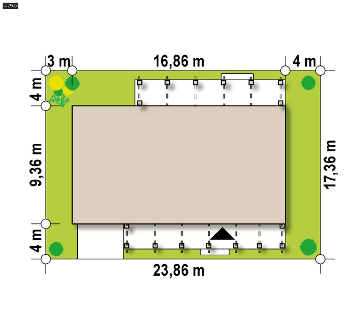 Mājas projekts  - Koka mājas projekts ar garāžu - Z340