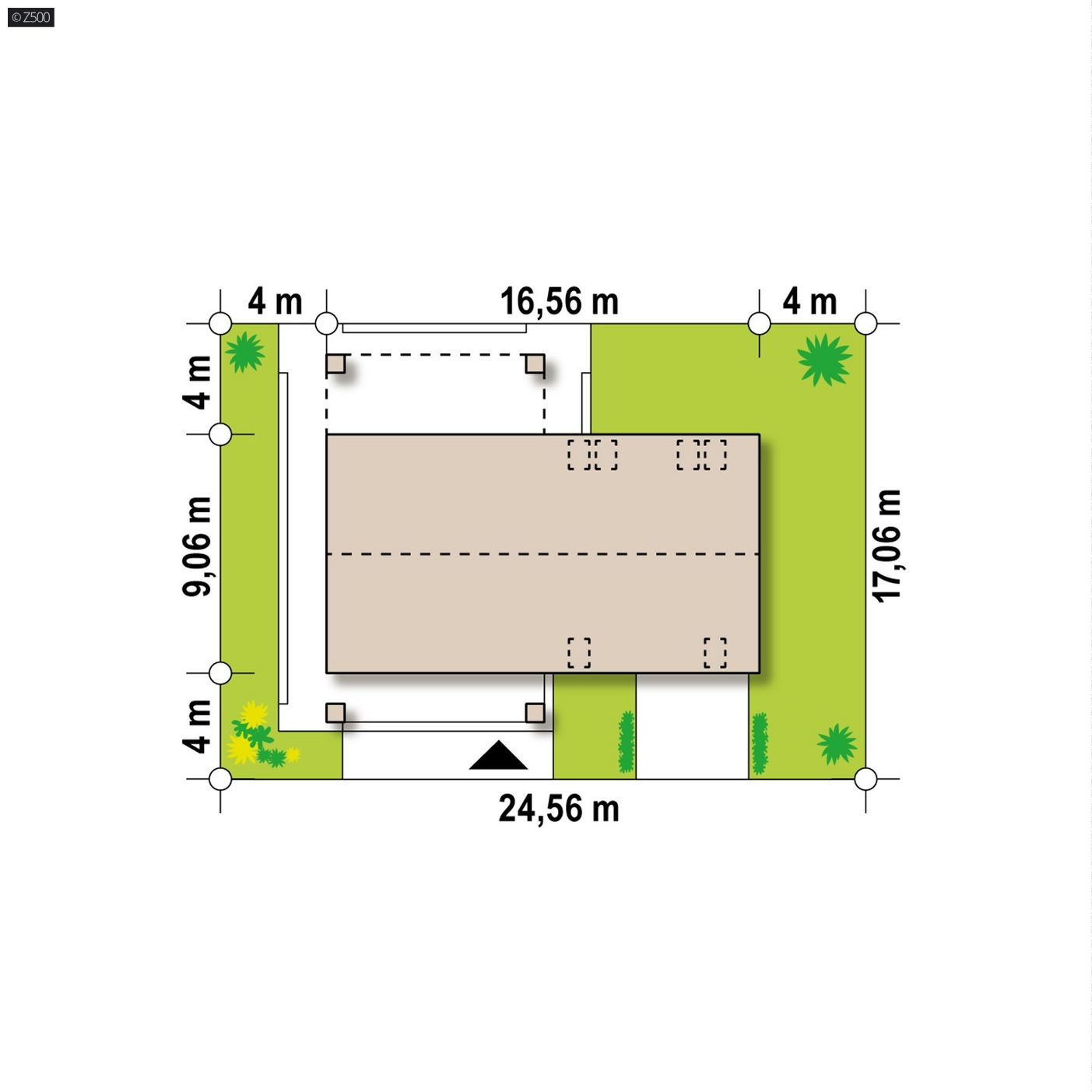 Mājas projekts  - Modernas mājas projekts ar mansardu - Z339