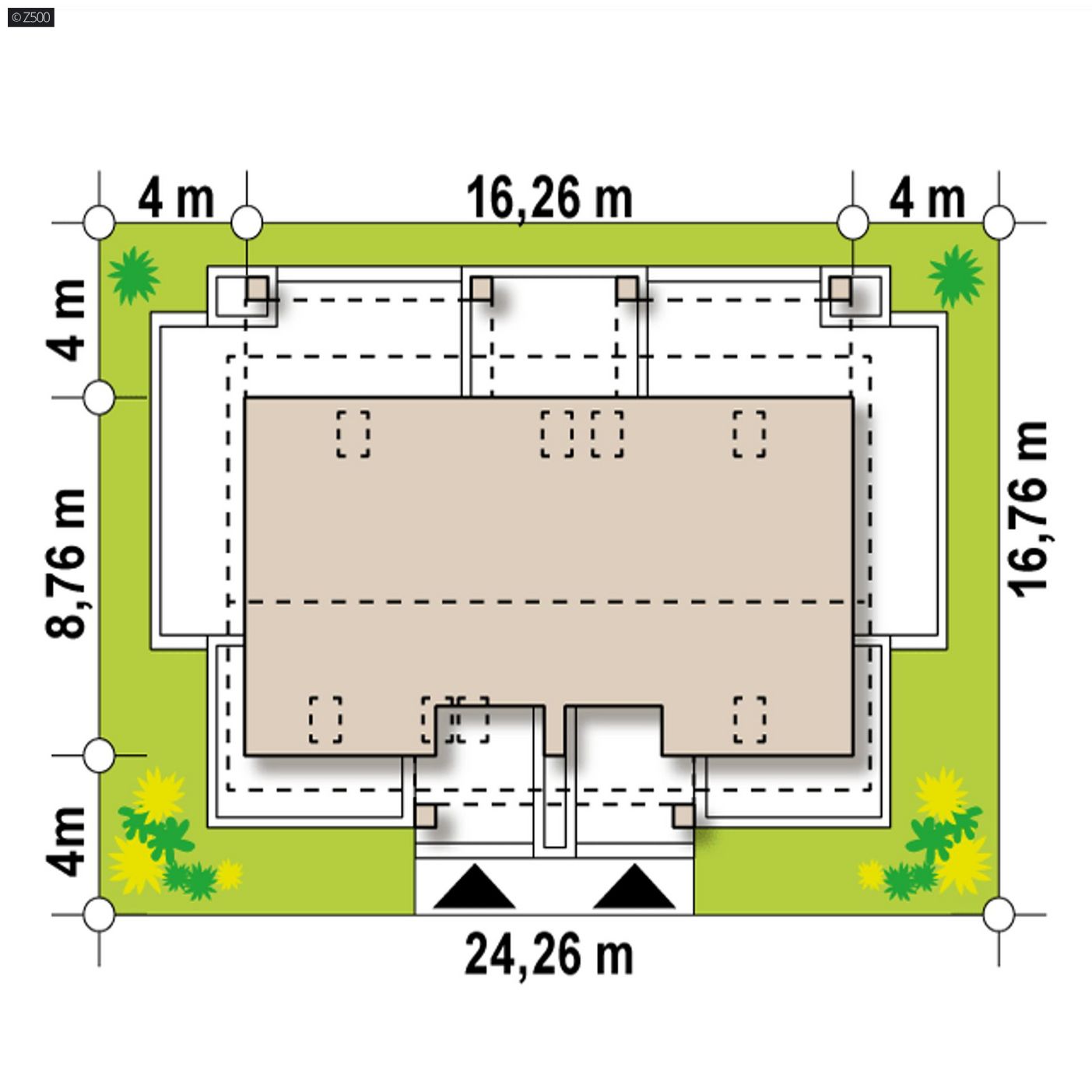 Mājas projekts  - Mājas projekts ar mansardu - Z351