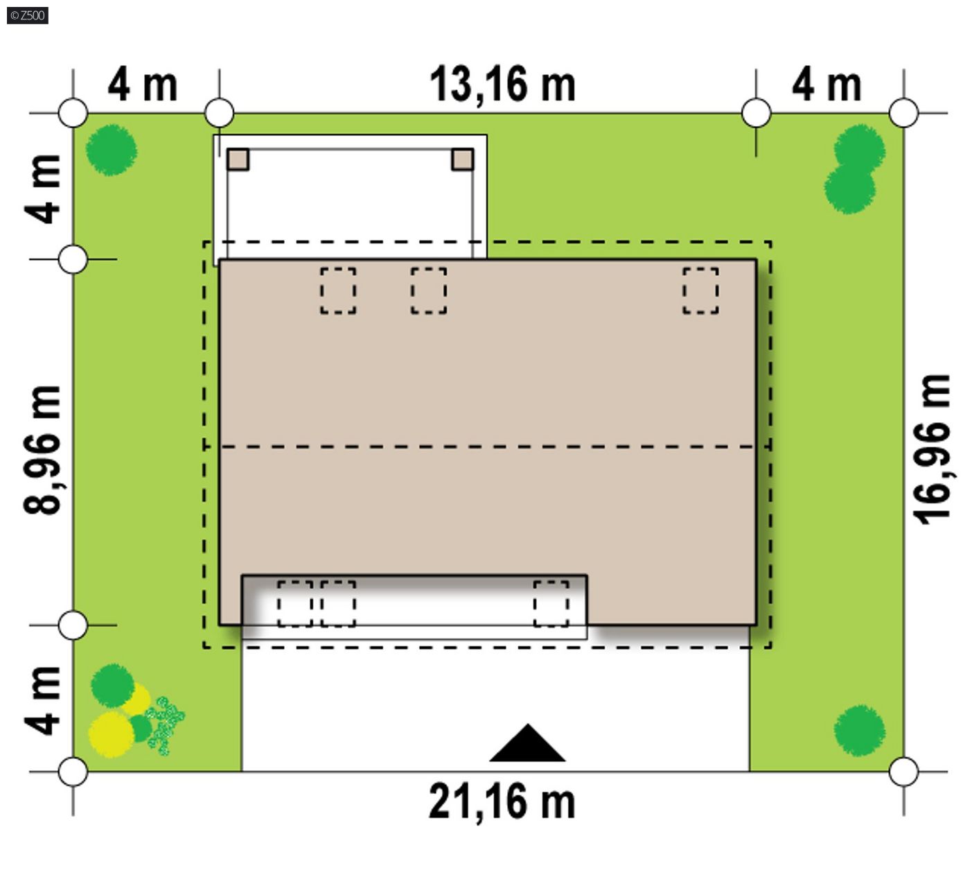 Mājas projekts  - Modernas mājas projekts ar mansardu - Z353
