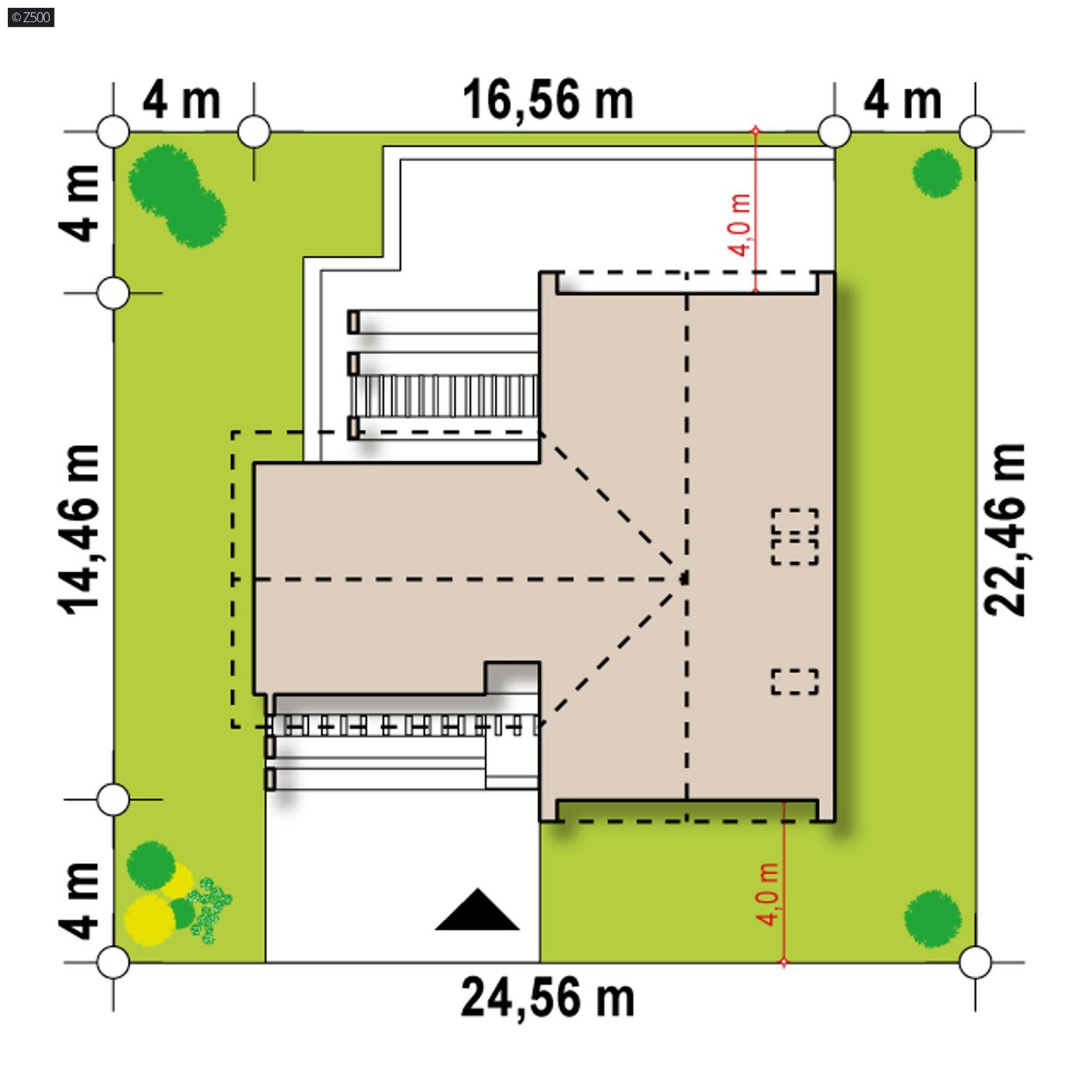 Mājas projekts  - Modernas divstāvu mājas projekts - Z357