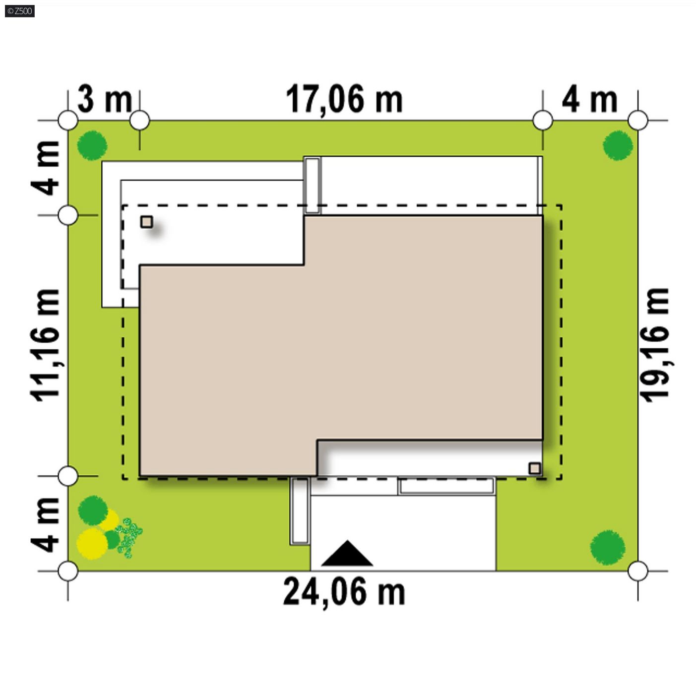 Mājas projekts  - Vienstāvu mājas projekts - Z349