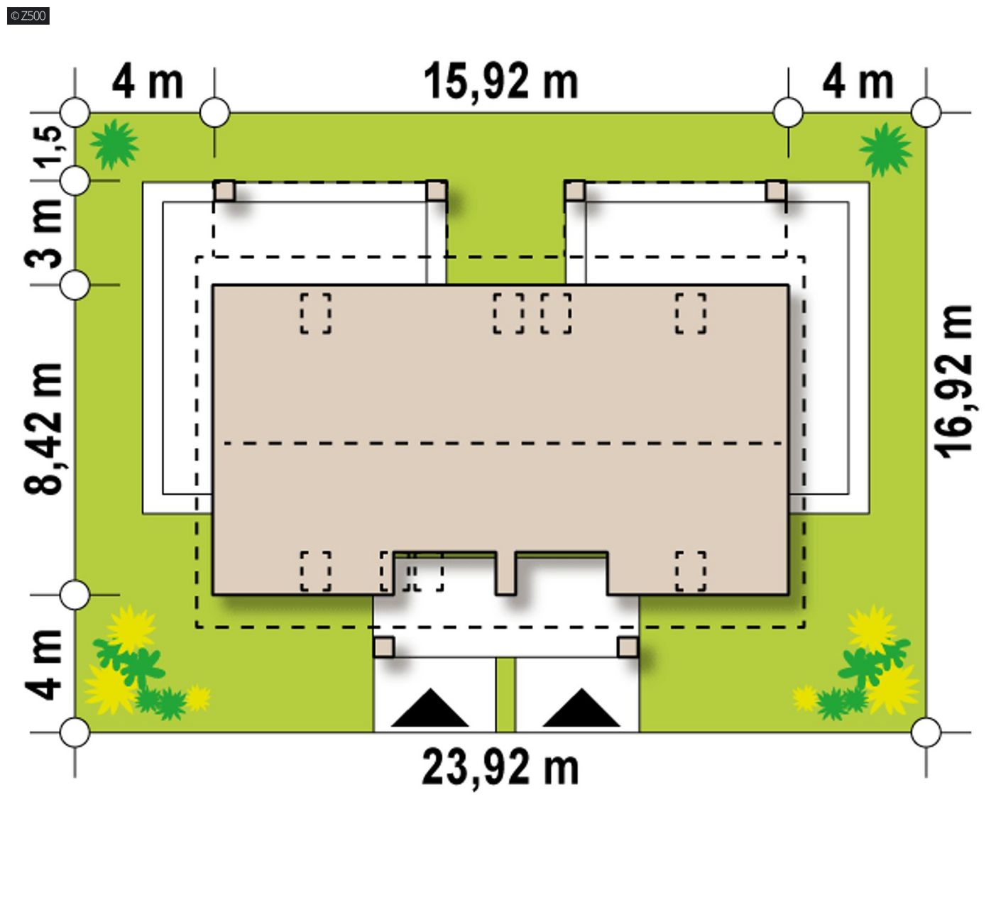 Mājas projekts  - Divstāvu mājas projekts - Z351 D