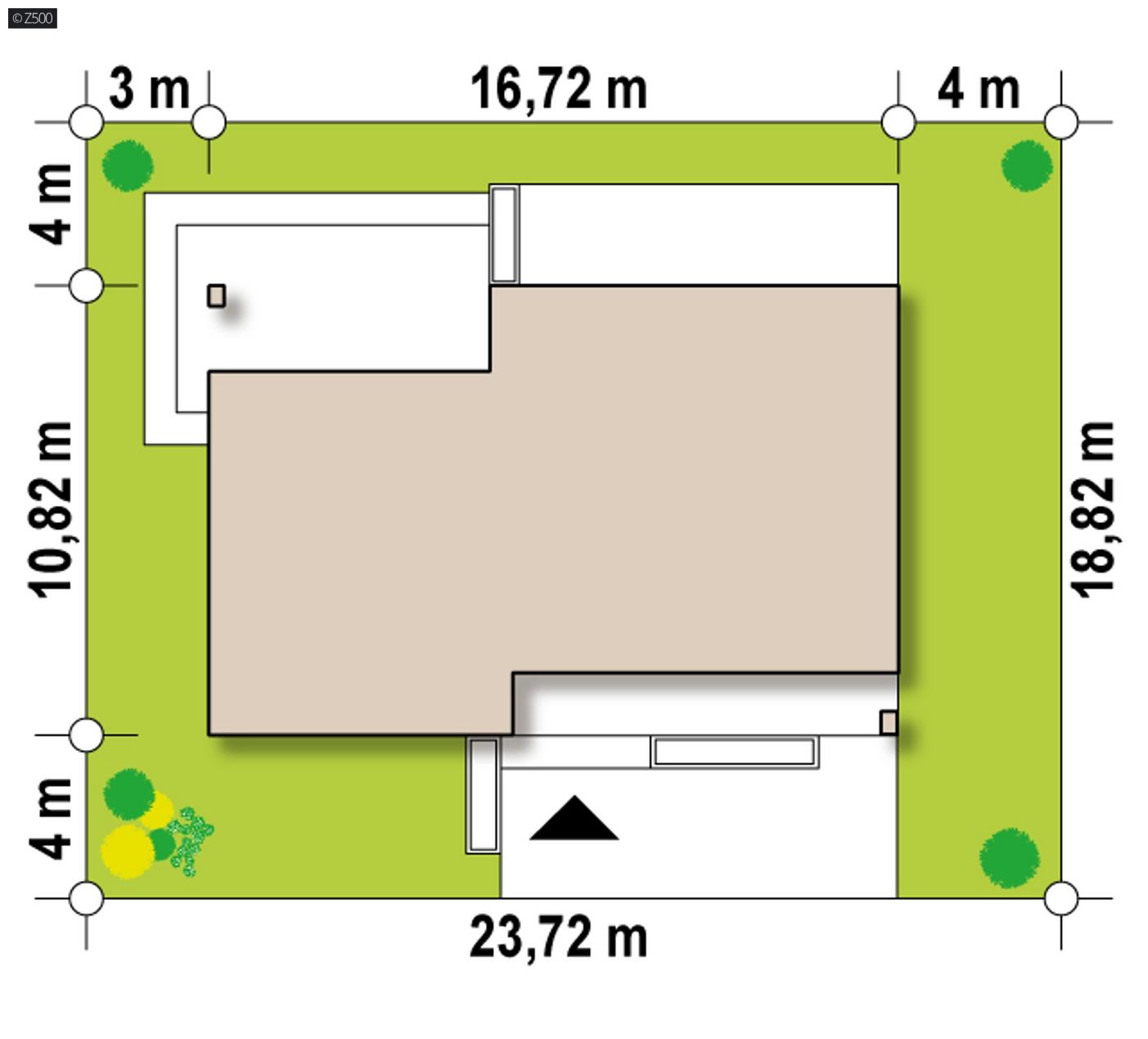 Mājas projekts  - Vienstāva mājas projekts - Z349 D