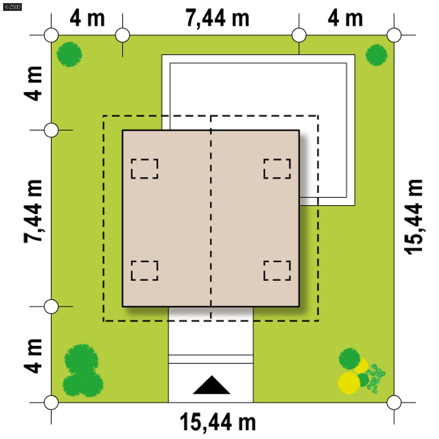 Home project  - Mały, zgrabny i tani w budowie dom z 2 sypialniami na poddaszu i balkonami.