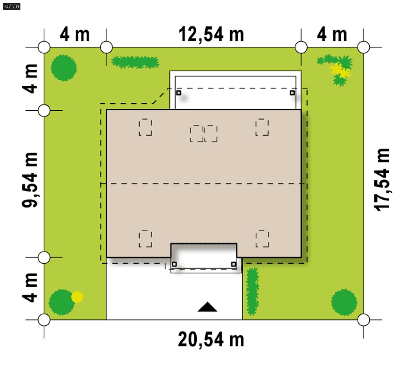 Gotowy projekt domu  - Zgrabny dom z garażem i dachem dwuspadowym
