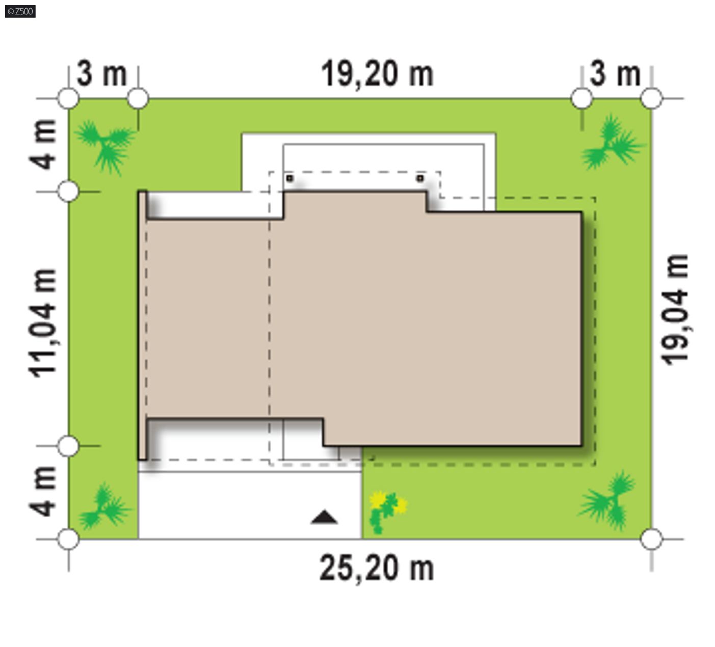 Home project  - Parterowy dom z dużym bocznym garażem w technologii H-Block firmy Solcraft