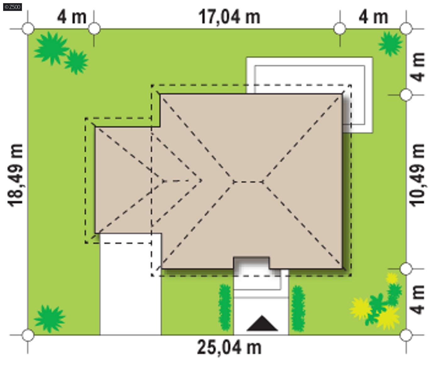 Gotowy projekt domu  - Kompaktowy dom parterowy z garażem w technologii H-Block firmy Solcraft