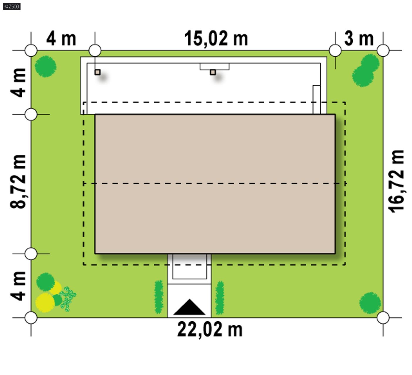 Gotowy projekt domu  - Parterowy dom z 4 sypialniami w technologii H-Block firmy Solcraft