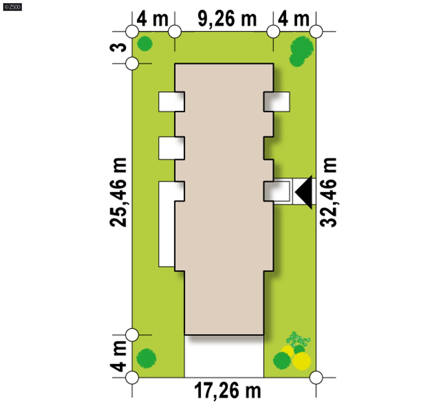 Home project  - Parterowy dom z 4 sypialniami