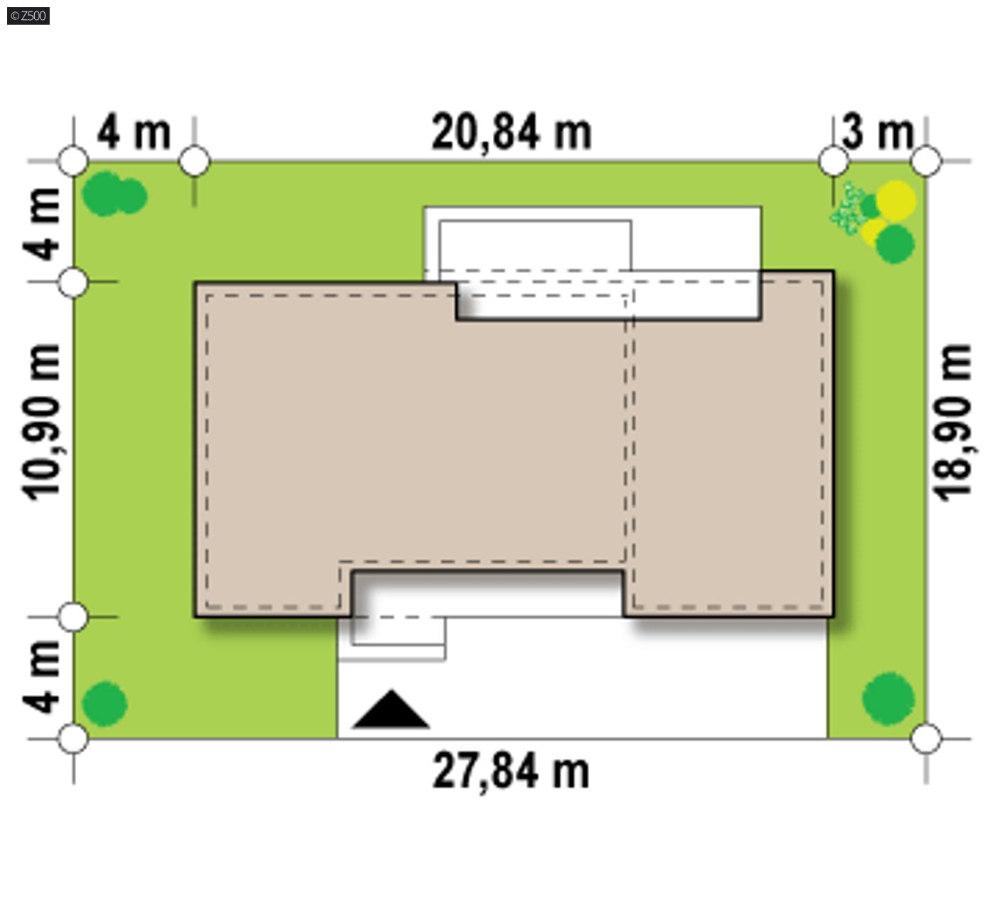 Gotowy projekt domu  - Nowoczesny dom parterowy w technologii H-Block firmy Solcraft