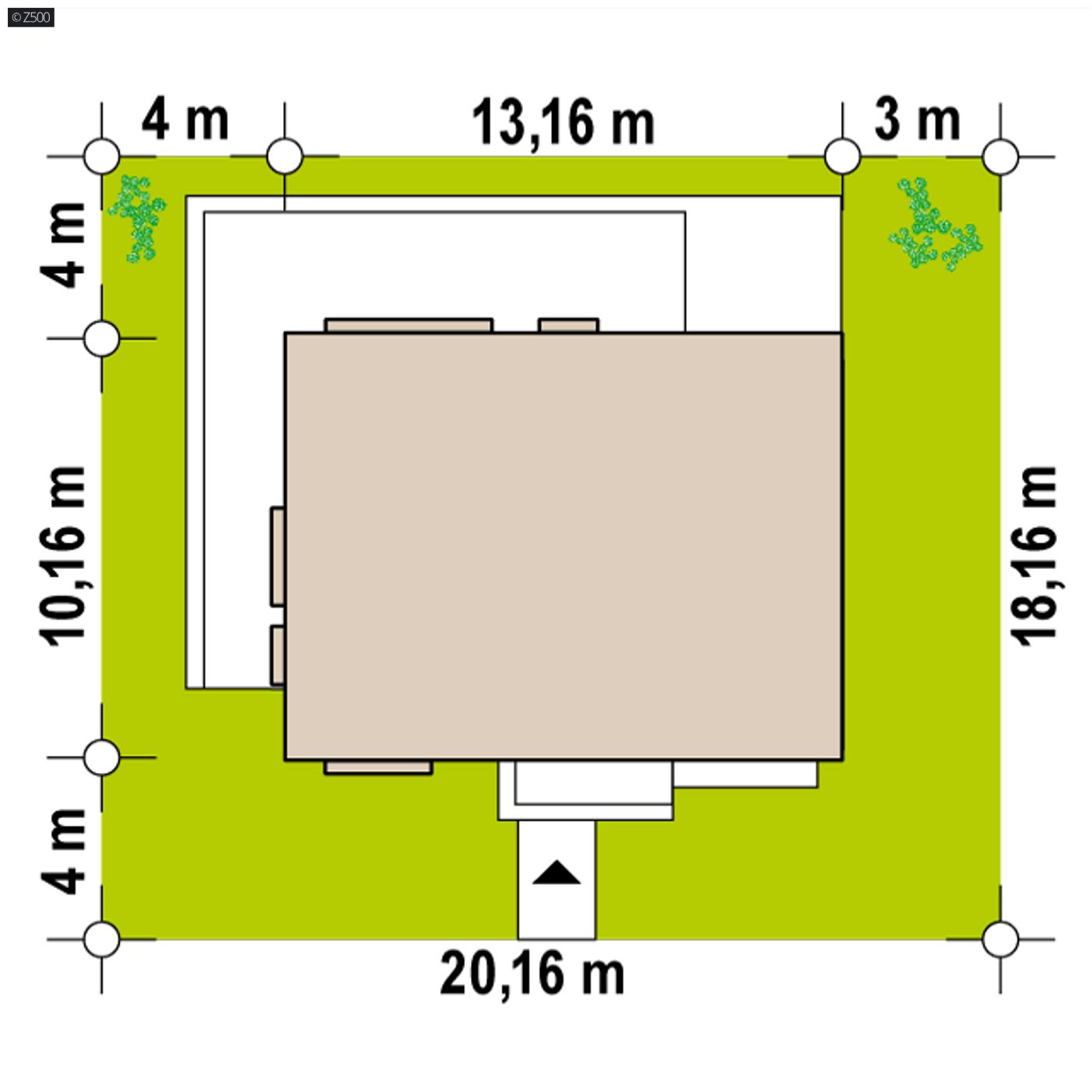 Gotowy projekt domu  - Piętrowy dom z dachem pulpitowym, garażem oraz gabinetem na parterze.