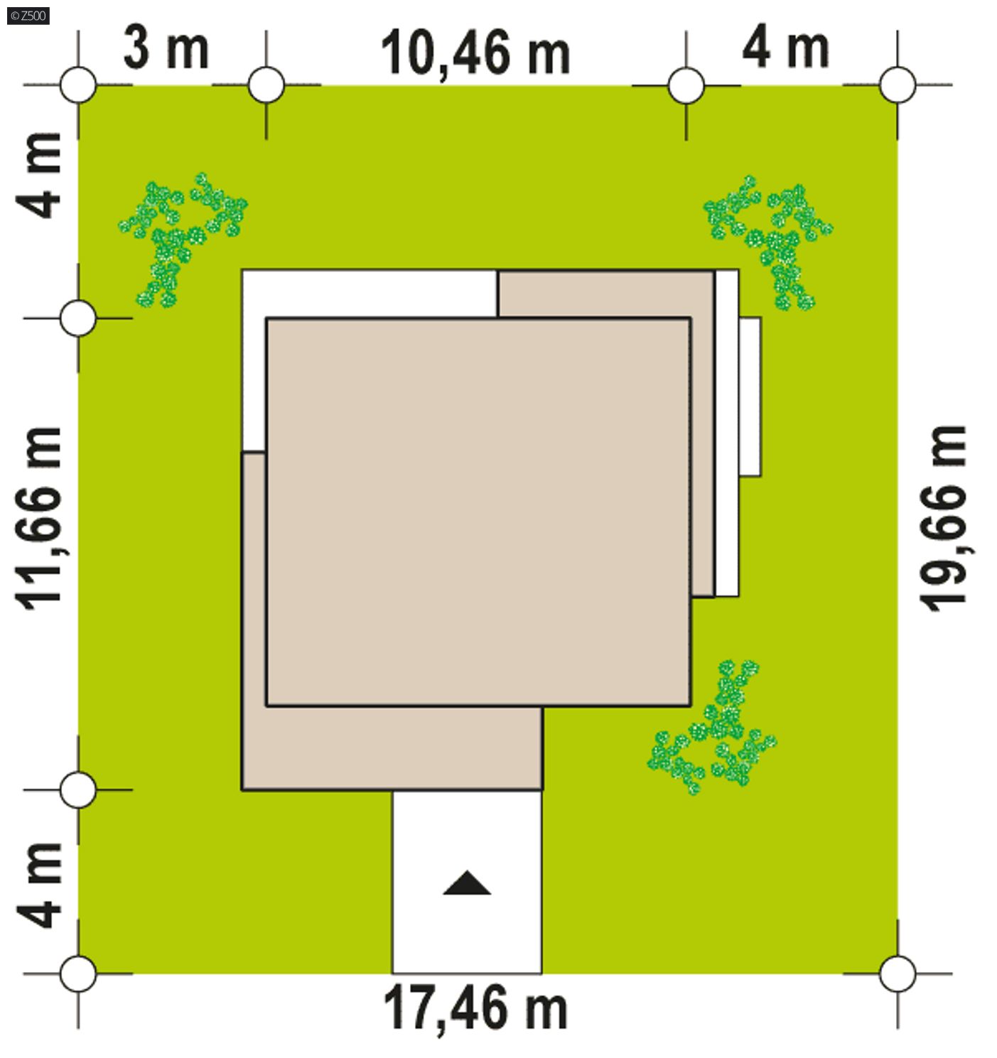 Home project  - dach pulpitowy taras na pietrze