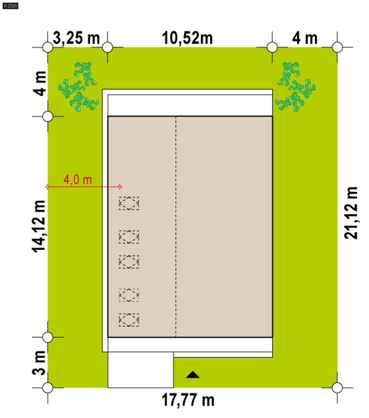 Home project  - Dom z antresolą, zadaszonym tarasem, główną sypialnią i przestronnym salonem
