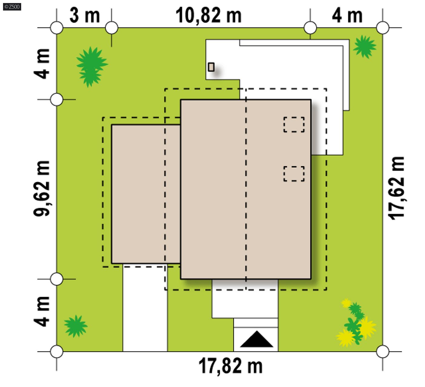 Gotowy projekt domu  - Prosty, ekonomiczny w budowie i utrzymaniu dom w technologii szkieletowej.
