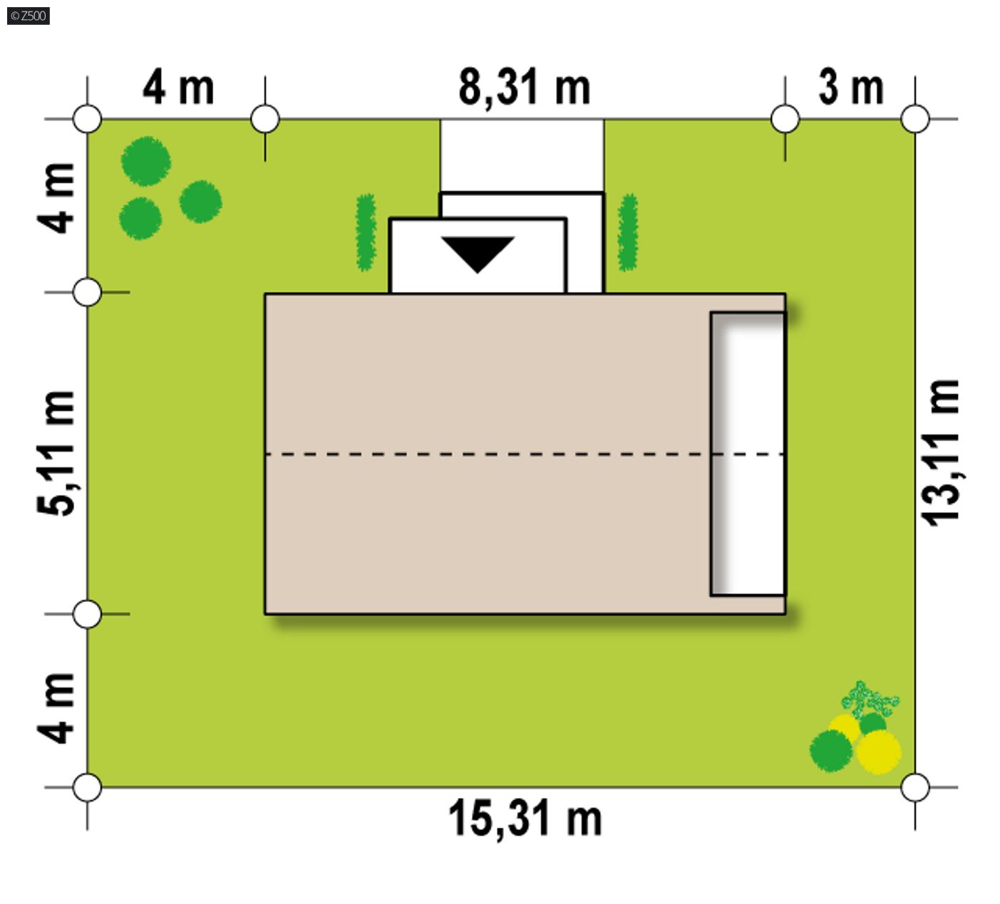 Gotowy projekt domu  - Mały przestronny dom z poddaszem. Dom z budową RealGreen