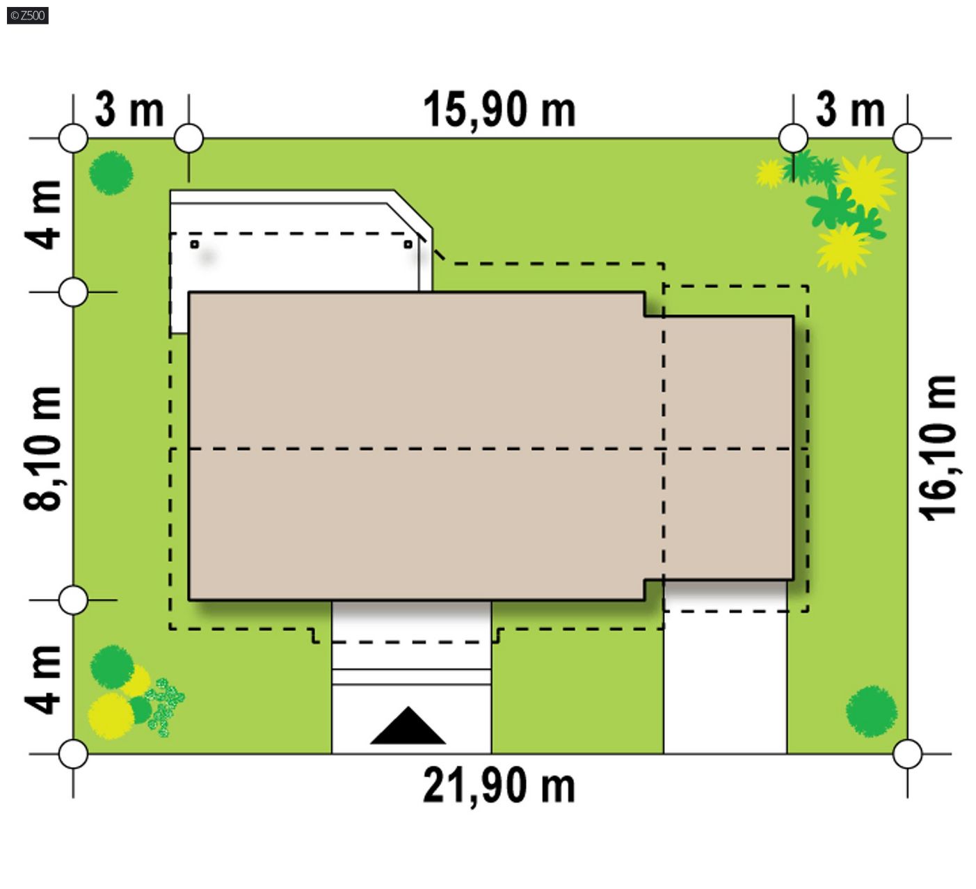Mājas projekts  - Vienstāva mājas projekts SIP paneļu tehnloģijā - Z7 30 GP HB