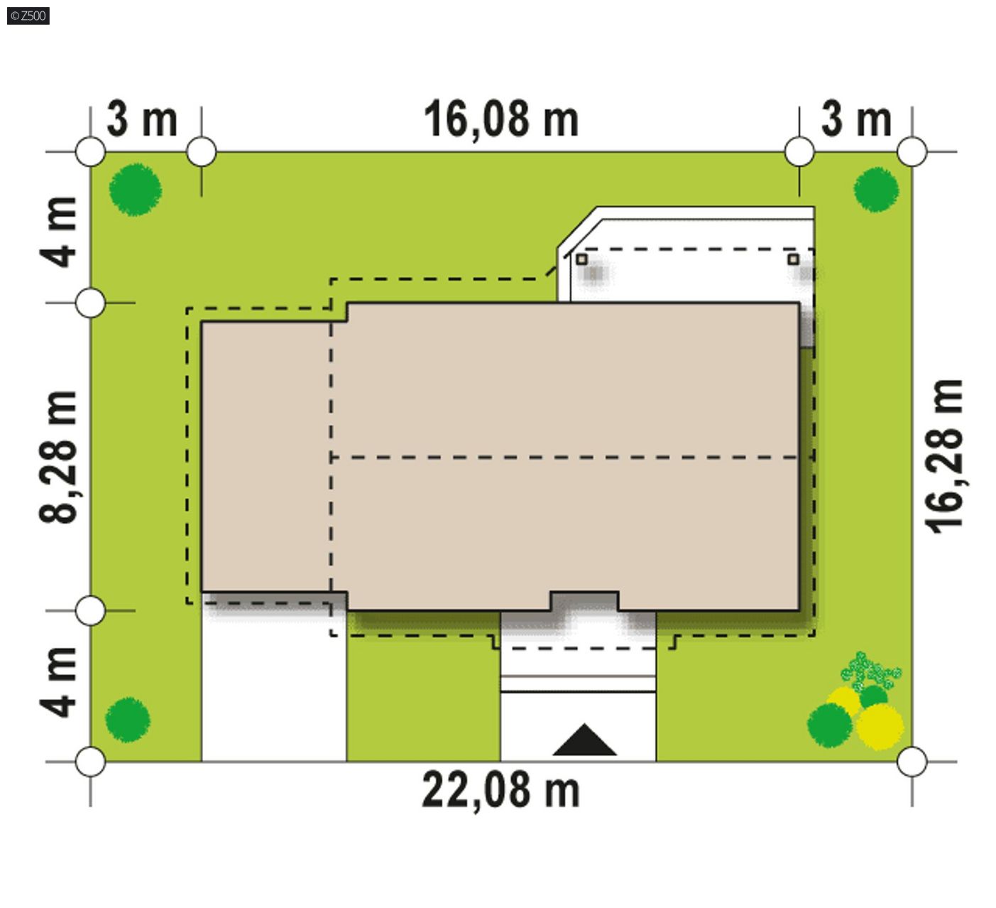 Mājas projekts  - Vienstāva mājas projekts SIP paneļu tehnloģijā - Z7 L GL HB