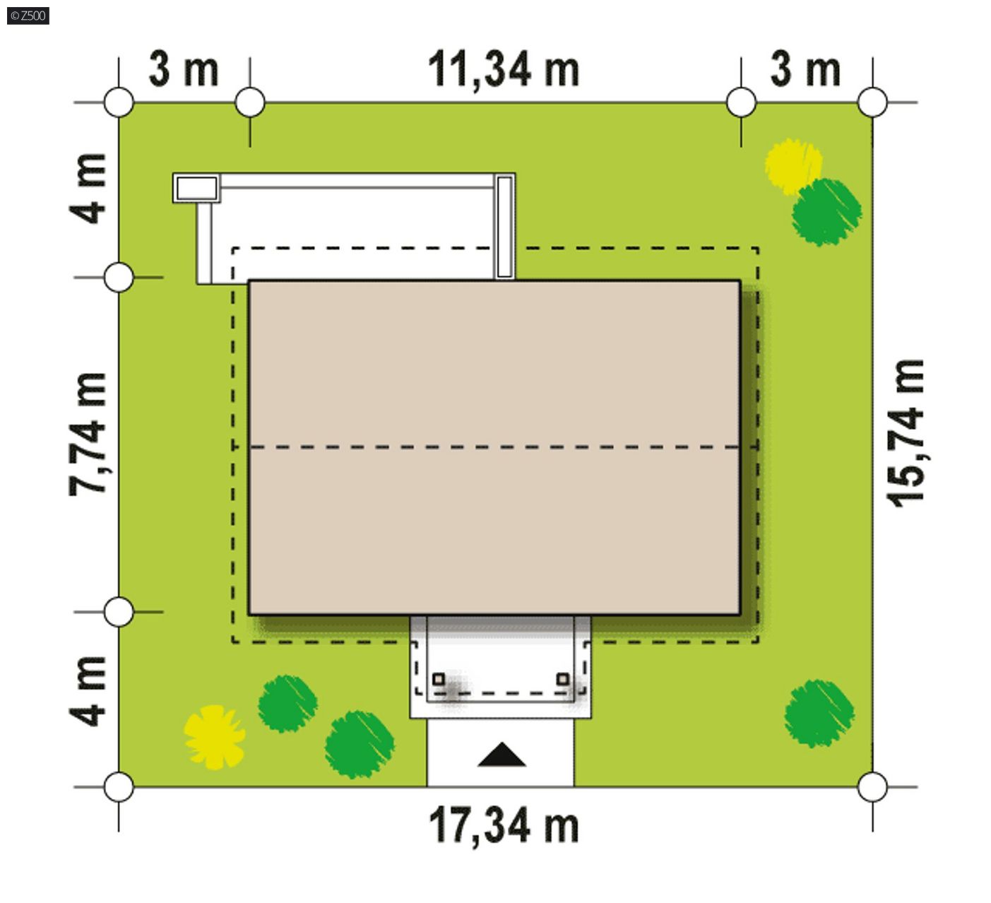 Mājas projekts  - Vienstāva mājas projekts SIP paneļu tehnloģijā - Z12 HB